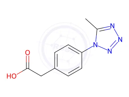 Chemical structure of [4-(5-Methyl-tetrazol-1-yl)-phenyl]-acetic acid