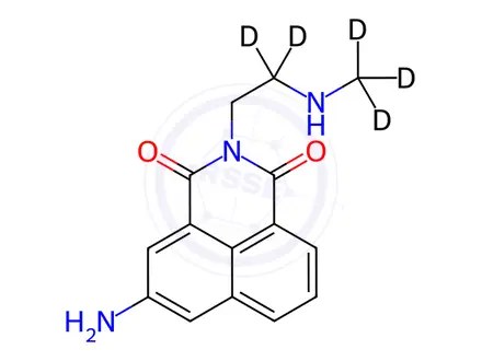 Chemical structure of N'-Desmethyl Amonafide-d5