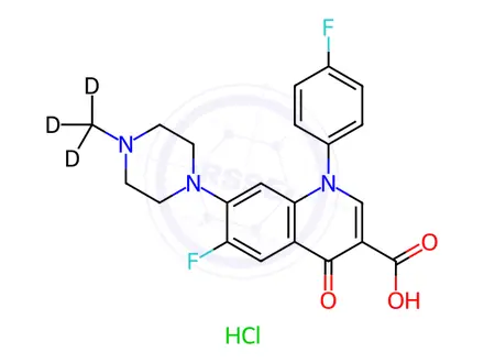 Chemical structure of Difloxacin-[D3] Hydrochloride Salt