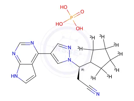 Chemical structure of Deuruxolitinib Phosphate-D8