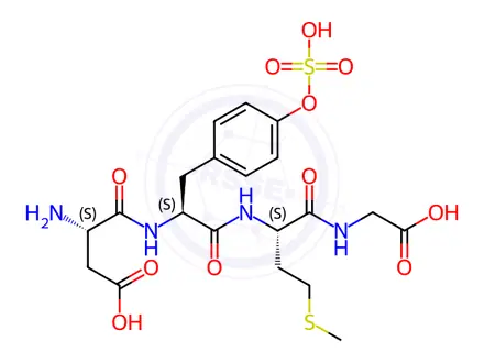 Chemical structure of Cholecystokinin Octapeptide (sulfated) (H-2060.0005)