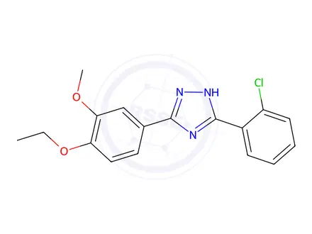 Chemical structure of 3-(2-Chlorophenyl)-5-(4-ethoxy-3-methoxyphenyl)-1H-1,2,4-triazole