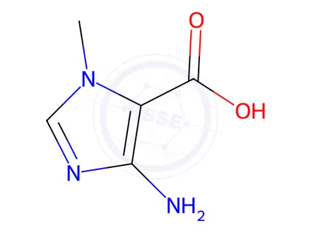Chemical structure of 4-Amino-1-Methyl-1H-Imidazole-5-Carboxylic Acid