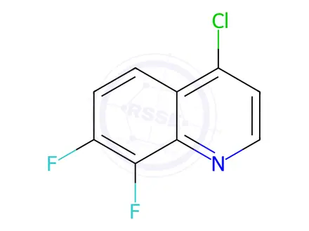 Chemical structure of 4-Chloro-7,8-difluoroquinoline