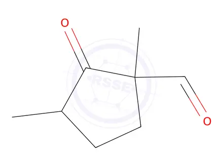 Chemical structure of Cyclopentanecarboxaldehyde, 1,3-dimethyl-2-oxo-(9CI)