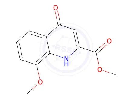 Chemical structure of Methyl 4-hydroxy-8-methoxyquinoline-2-carboxylate