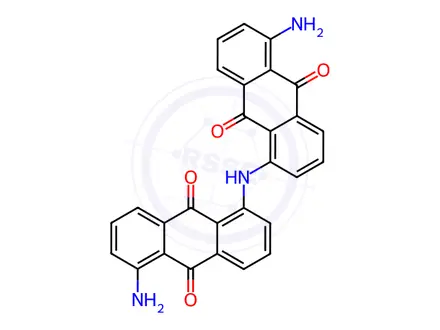 Chemical structure of 1,1'-iminobis(5-aminoanthraquinone)