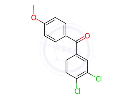Chemical structure of (3,4-dichlorophenyl)(4-methoxyphenyl)methanone