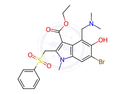 Chemical structure of Arbidol Sulfone
