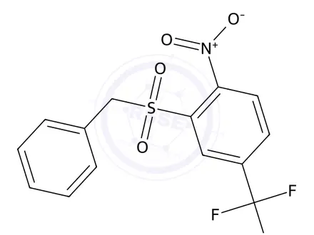 Chemical structure of 2-(Benzylsulfonyl)-1-nitro-4-(trifluoromethyl)benzene