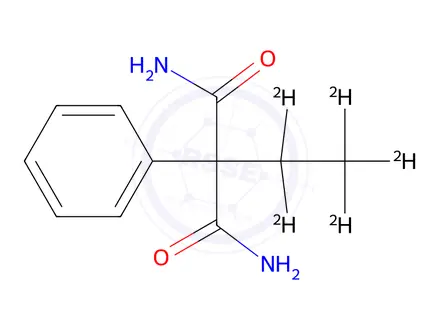 Chemical structure of 2-Ethyl-2-phenylmalonamide-d5