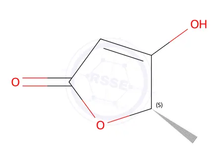 Chemical structure of [S,(+)]-4-Hydroxy-5-methyl-2(5H)-furanone