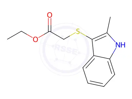 Chemical structure of Ethyl 2-((2-Methyl-1H-Indol-3-Yl)Thio)Acetate