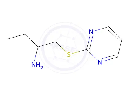 Chemical structure of 1-(Pyrimidin-2-ylthio)butan-2-amine