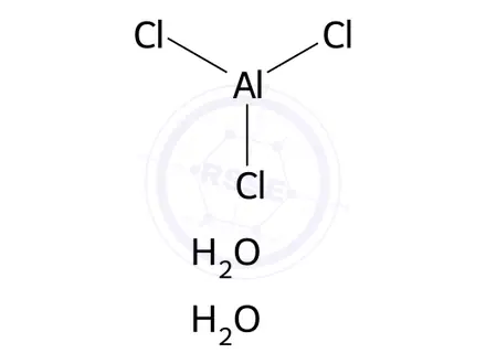 Chemical structure of Aluminium Chloride Hexahydrate