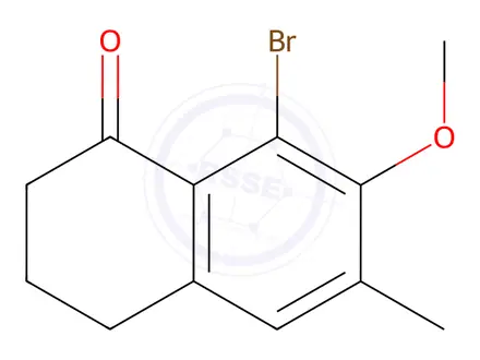 Chemical structure of 8-bromo-7-methoxy-6-methyl-3,4-dihydronaphthalen-1(2H)-one