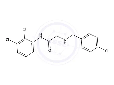 Chemical structure of 2-((4-Chlorobenzyl)amino)-N-(2,3-dichlorophenyl)acetamide