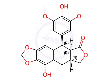 Chemical structure of α-Peltatin