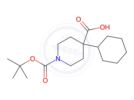 Chemical structure of 4-Cyclohexyl-1,4-piperidinedicarboxylic Acid tert-Butyl Ester