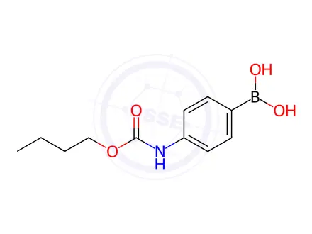 Chemical structure of (4-((Butoxycarbonyl)amino)phenyl)boronic acid