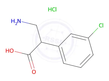 Chemical structure of 3-Amino-2-(3-chlorophenyl)propanoic acid HCl