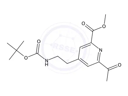 Chemical structure of Methyl 6-acetyl-4-(2-((tert-butoxycarbonyl)amino)ethyl)picolinate