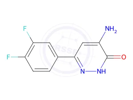 Chemical structure of 4-amino-6-(3,4-difluorophenyl)pyridazin-3-ol