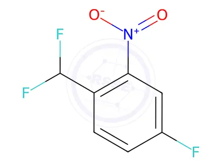 Chemical structure of BENZENE, 1-(DIFLUOROMETHYL)-4-FLUORO-2-NITRO-
