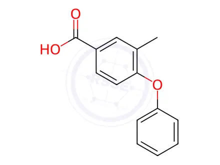 Chemical structure of Benzoic acid, 3-methyl-4-phenoxy-