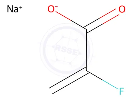 Chemical structure of 2-Fluoroacrylic acid, sodium salt