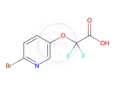 Chemical structure of Acetic acid, 2-[(6-bromo-3-pyridinyl)oxy]-2,2-difluoro-