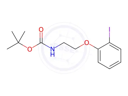 Chemical structure of Carbamic acid, N-[2-(2-iodophenoxy)ethyl]-, 1,1-dimethylethyl ester