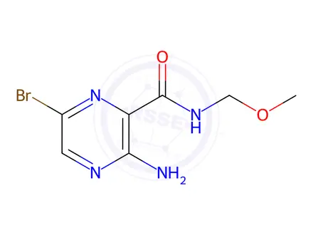Chemical structure of 3-Amino-6-bromopyrazine-2-carboxylic acid methoxymethylamide