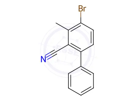 Chemical structure of 4-Bromo-3-methyl-[1,1'-biphenyl]-2-carbonitrile
