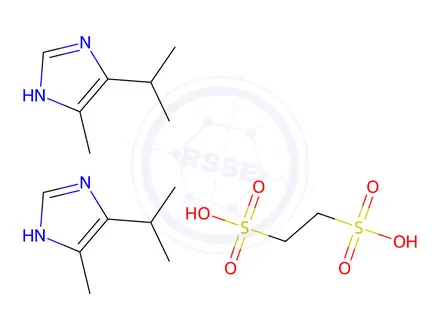 Chemical structure of ethane-1,2-disulfonic acid, 4-methyl-5-propan-2-yl-3H-imidazole