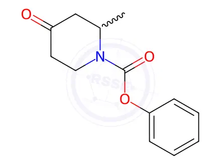 Chemical structure of PHENYL 2-METHYL-4-OXOPIPERIDINE-1-CARBOXYLATE