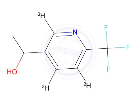 Chemical structure of alpha-Methyl-6-(trifluoromethyl)-3-pyridinemethanol-d3