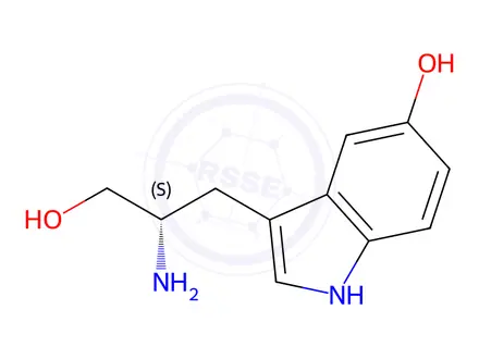 Chemical structure of 3-[(2S)-2-amino-3-hydroxypropyl]-1H-indol-5-ol