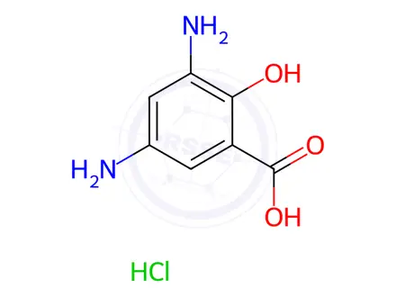 Chemical structure of 3,5-Diamino-2-hydroxybenzoic acid hydrochloride
