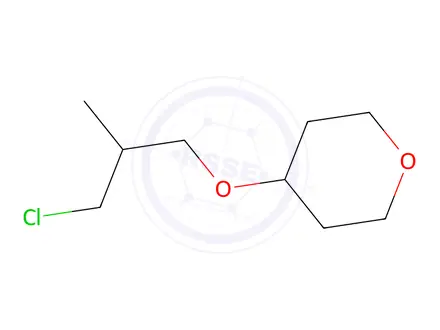 Chemical structure of 4-(3-Chloro-2-methylpropoxy)tetrahydro-2h-pyran