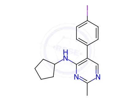 Chemical structure of N-Cyclopentyl-5-(4-iodophenyl)-2-methylpyrimidin-4-amine