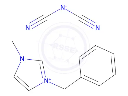 Chemical structure of 3-Benzyl-1-methyl-3-imidazolium salt with N-cyanocyanamide