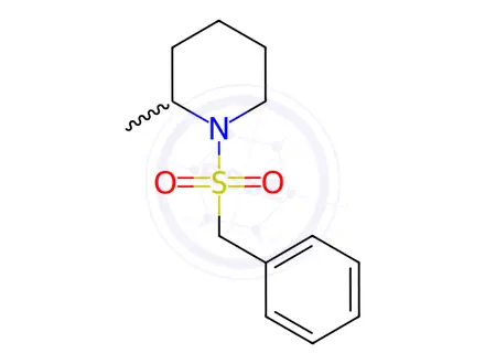 Chemical structure of Piperidine, 2-methyl-1-[(phenylmethyl)sulfonyl]-