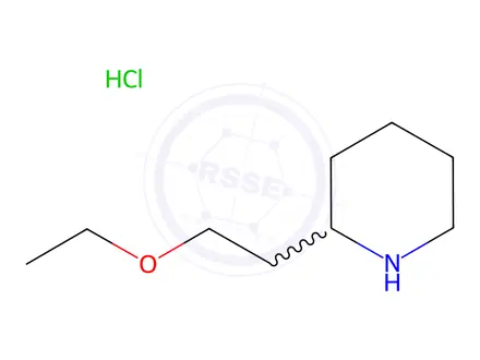 Chemical structure of 2-(2-Ethoxyethyl)piperidine hydrochloride