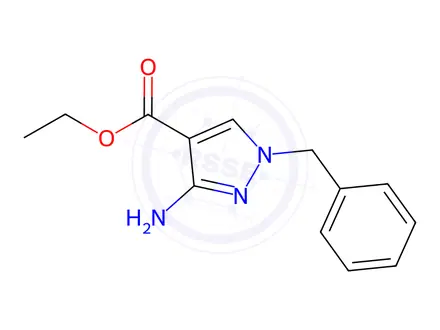 Chemical structure of Ethyl 3-amino-1-benzyl-1H-pyrazole-4-carboxylate