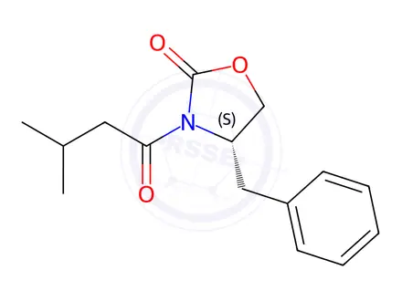 Chemical structure of (4S)-4-Benzyl-3-isovaleryloxazolidin-2-one