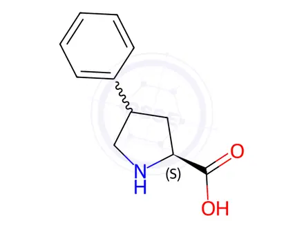 Chemical structure of (2S)-4-Phenylpyrrolidine-2-carboxylic acid