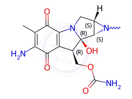 Chemical structure of mitomycin D