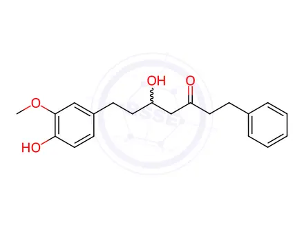Chemical structure of 5-hydroxy-7-(4-hydroxy-3-metho xyphenyl)-1-phenyl-3-heptanone