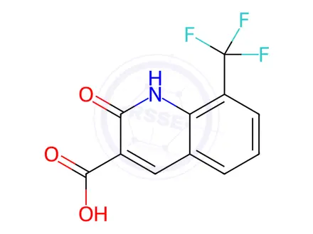 Chemical structure of 2-Oxo-8-(trifluoromethyl)-1,2-dihydroquinoline-3-carboxylic acid
